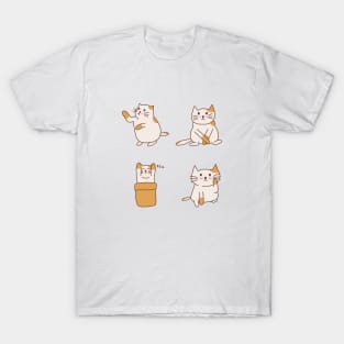 Collection of cat poses T-Shirt